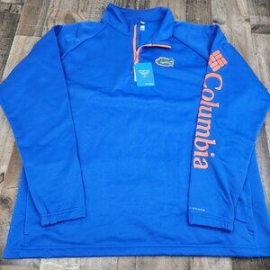 Columbia Omni Shade PFG‎ NCAA Florida Gators Mens size 2XL 1/4 Zip Pullover